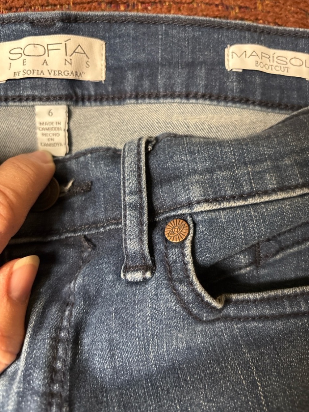 sofia by sofia vergara Medium Blue Flare Jeans - Picture 3 of 5